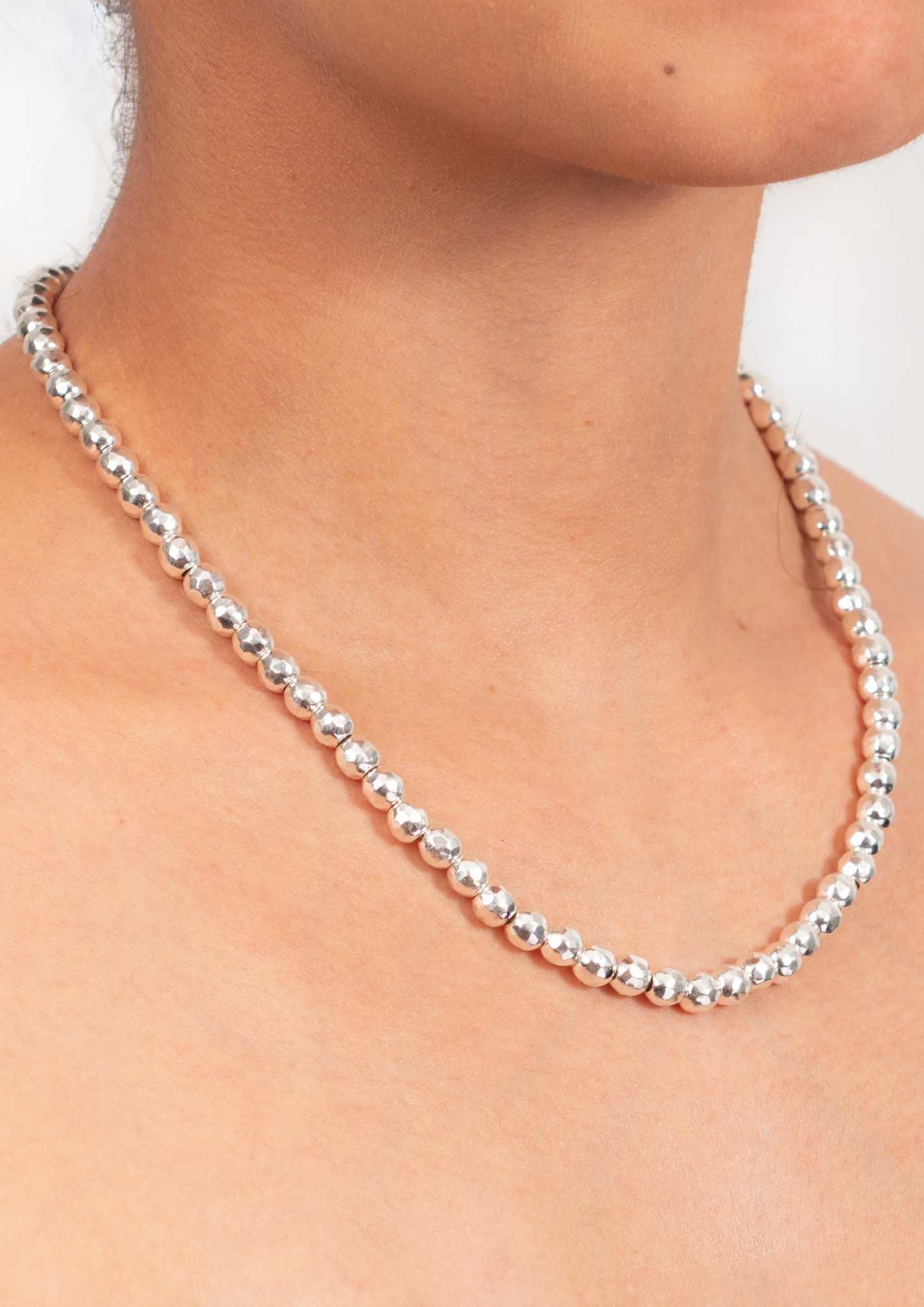 Collar de Plata 925 con Esferas Facetadas