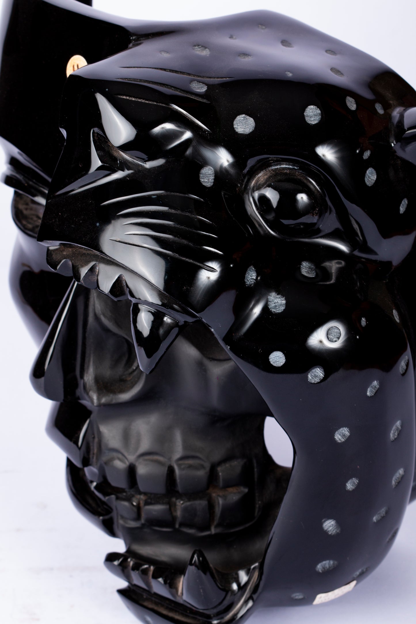 Máscara Dualidad Jaguar – Obsidiana Negra