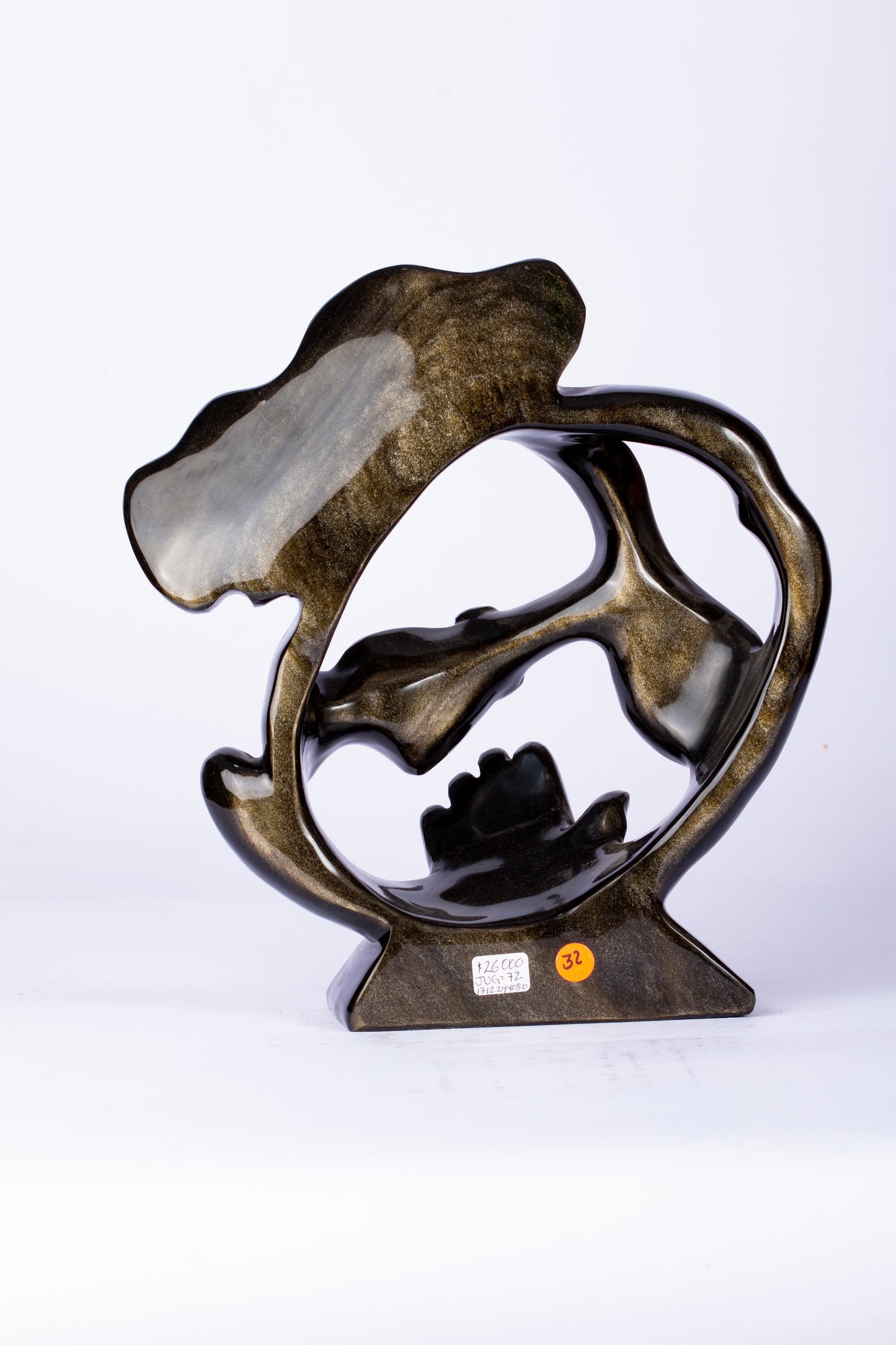 Amor Eterno – Escultura en Obsidiana Pulida