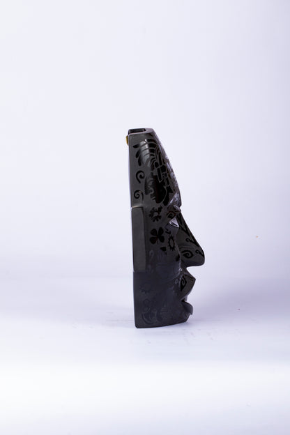 Máscara Dualidad – Obsidiana Grabada